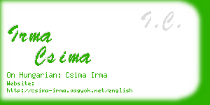 irma csima business card